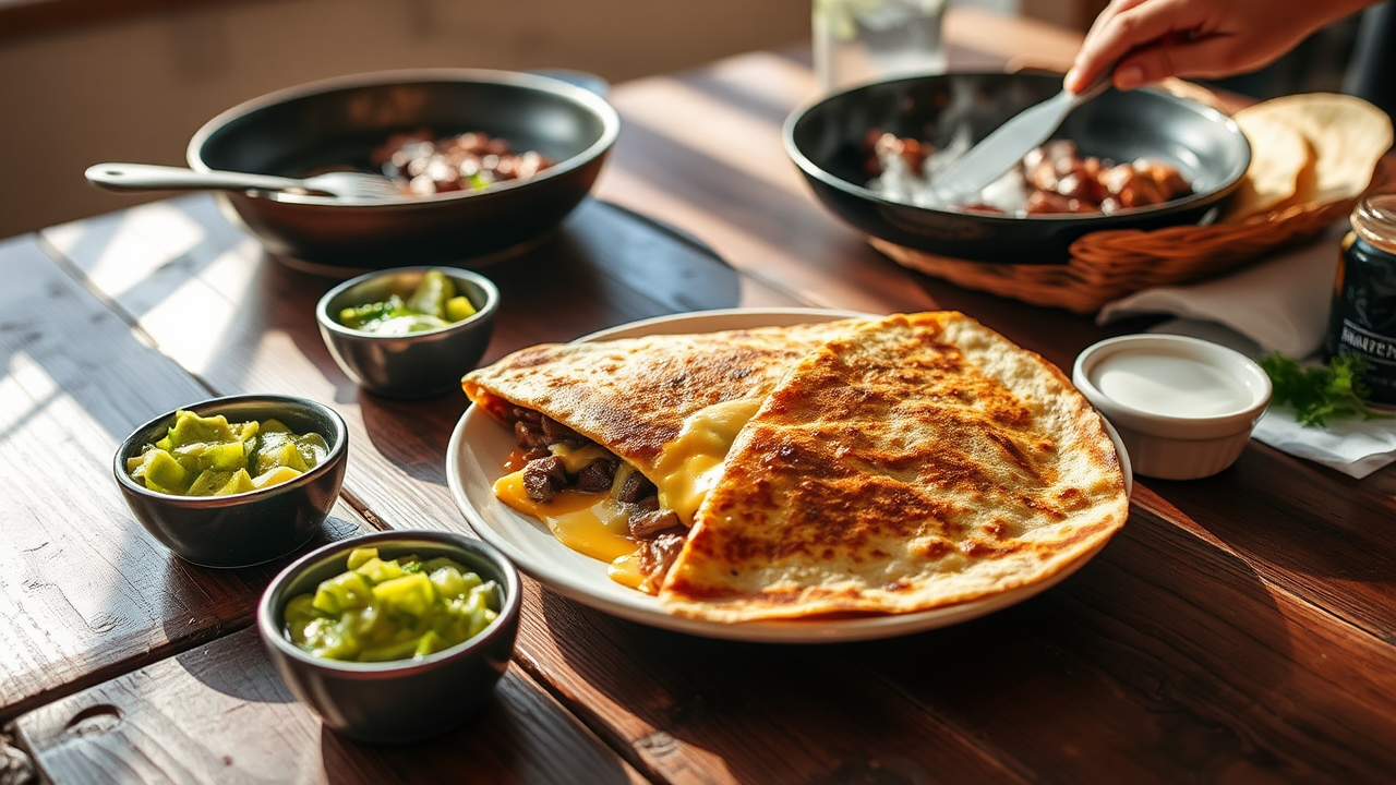 Illustrative image for Serving & Enjoying Your Steak Quesadillas